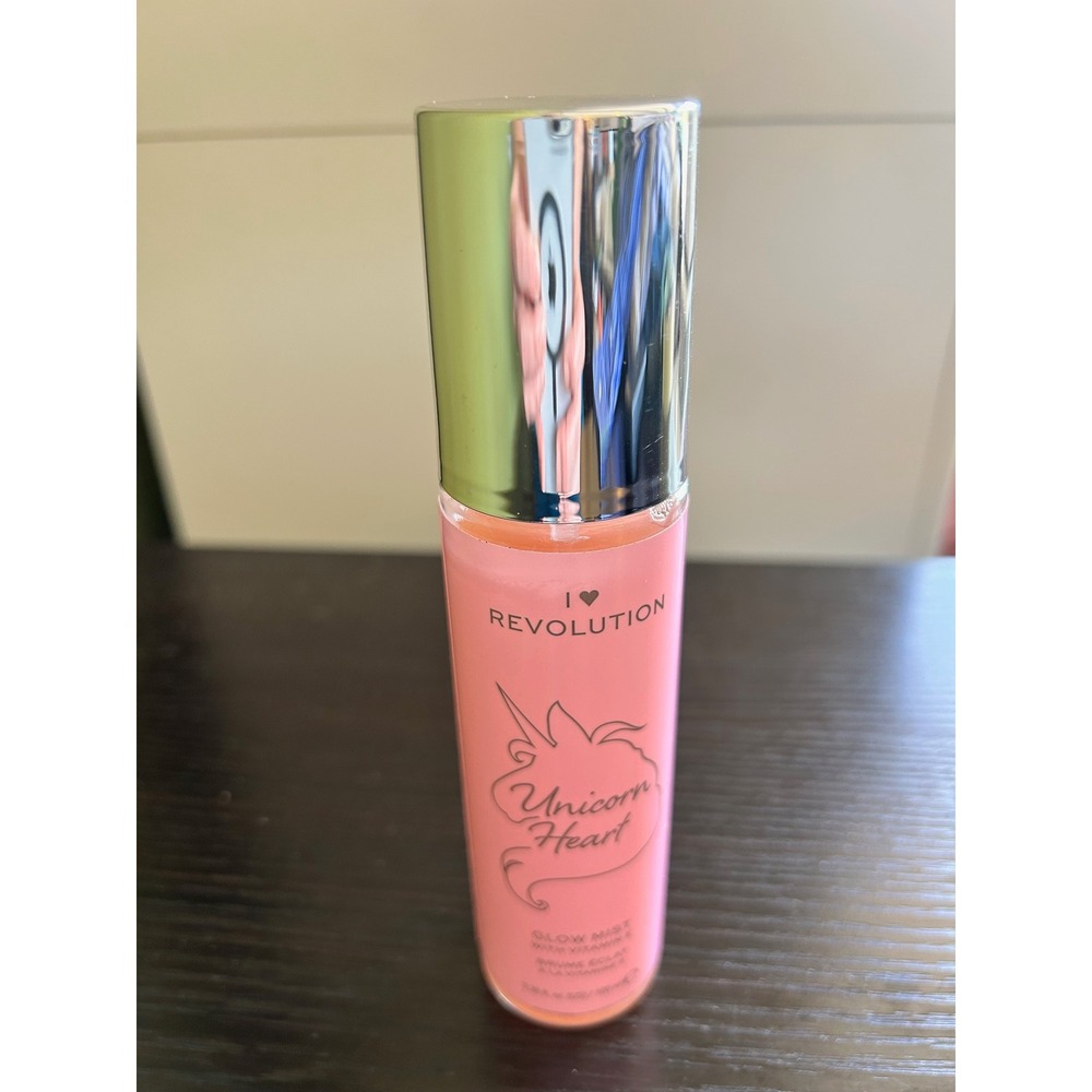 I Heart Revolution Unicorn Heart Glow Mist Vitamin E Face Spray 3.38oz New‎